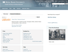 Tablet Screenshot of library.royalroads.ca